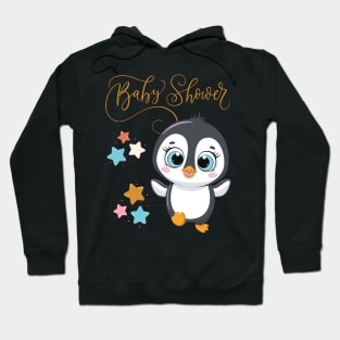 Baby shower Mommy to be Hello little One Sweet little penguin cute baby outfit Hoodie